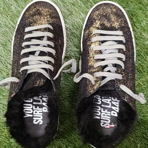 P448 Clara Faux Fur Lined Platform Slide Sneakers